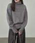 タートルネックリブニット トップス秋冬服 ハイネックニット レディース きれいめ 折り襟ニットソー 着やせ 大人 可愛いニット シンプル ドロップショルダーニット 617SY-016