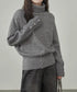 タートルネックリブニット トップス秋冬服 ハイネックニット レディース きれいめ 折り襟ニットソー 着やせ 大人 可愛いニット シンプル ドロップショルダーニット 617SY-016