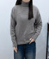 タートルネックリブニット トップス秋冬服 ハイネックニット レディース きれいめ 折り襟ニットソー 着やせ 大人 可愛いニット シンプル ドロップショルダーニット 617SY-016