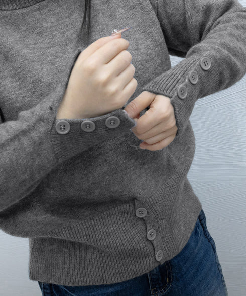 タートルネックリブニット トップス秋冬服 ハイネックニット レディース きれいめ 折り襟ニットソー 着やせ 大人 可愛いニット シンプル ドロップショルダーニット 617SY-016