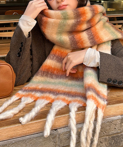 ボリュームマフラー大判 ふわふわマフラー 秋冬レディース 大判マフラー もこもこ 防寒保温マフラー フリンジ お出掛け 暖かいマフラー 大判ストール 通勤 通学 617WJ-001