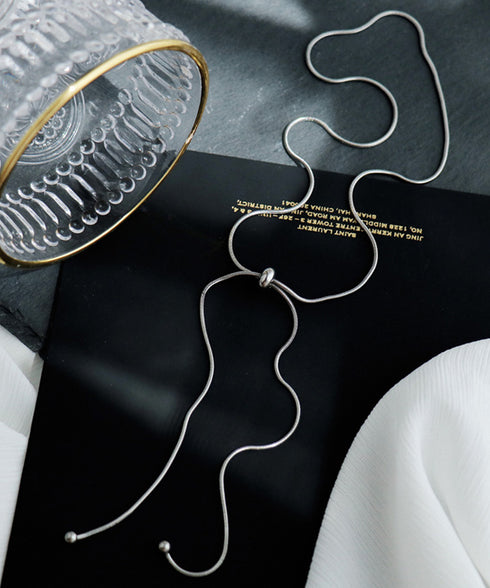 ロングネックレス ラリエット Y字ネックレス 大人カジュアル トレンド 流行人気 韓流 アクセサリー パーティージュエリー シンプル きれいめ首飾り 617XL-002