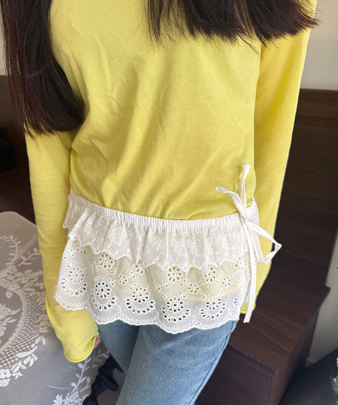 シアーラップスカート レースヒップカバー つけすそ シースルー付け裾 レイヤード ウエストリボン フェミニンスカート マルチウェア ガーリー ショート丈スカート 617XW-002