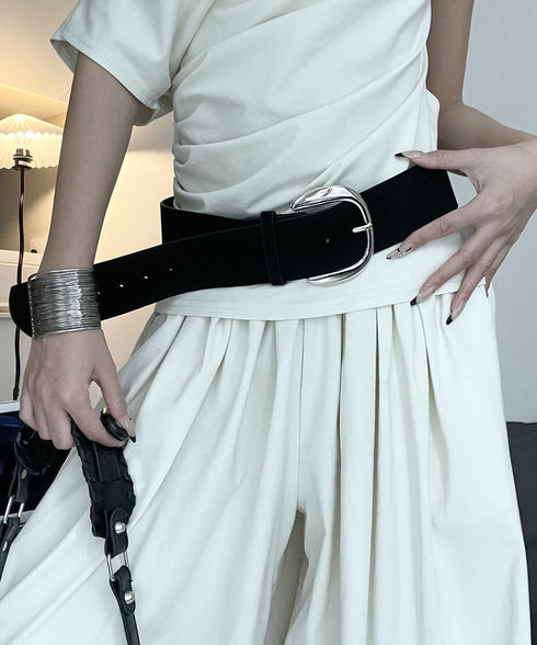 ヴィンテージ風スエードバックルベルト レディース ワイドベルト オシャレ 太ベルト エレガント スエードベルト フェミニン ワンピースベルト シンプル 韓国風 617XW-005