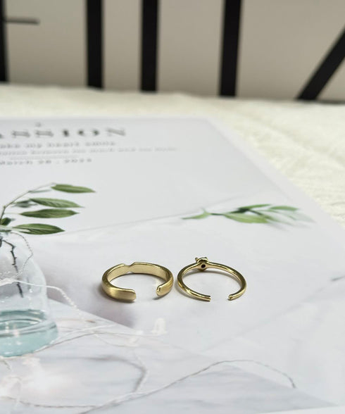 リング指輪セット レディース 2点セット 重ね付け アクセサリー プチプラ ファッション小物 おしゃれ レイヤード 単品使い指輪カジュアル 可愛いお洒落ゆびわ 617XW-008