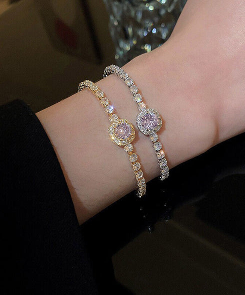 ラインストーンブレスレット韓国風バングル キラキラジュエリー レディース 華奢 ゴールド シルバー ビジューアクセサリー 上品 ギフト デートコーデ 派手 結婚式 617XW-011