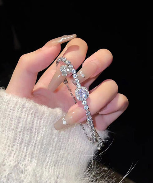 ラインストーンブレスレット韓国風バングル キラキラジュエリー レディース 華奢 ゴールド シルバー ビジューアクセサリー 上品 ギフト デートコーデ 派手 結婚式 617XW-011