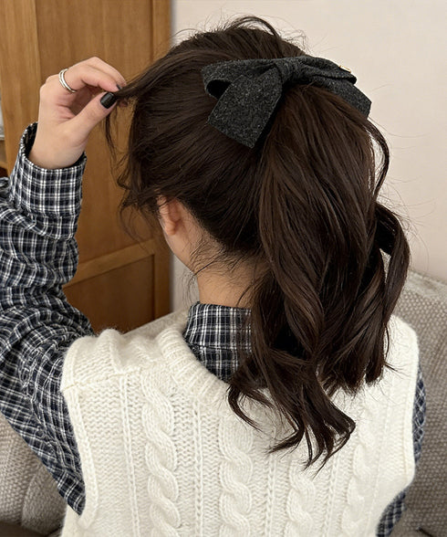 蝶結びヘアゴム シュシュ 3色 韓国風 レディース ヘアバンド まとめ髪 オルチャン 髪飾り おしゃれ 可愛い 発表会 女子会 デート ヘアアクセサリー 雑貨 617XW-012