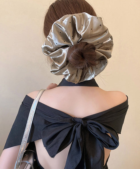 ビッグドットシュシュ ボリュームヘアゴム レディース ヘアアクセサリー おしゃれ髪飾り 女子会 パーティー ヘアアレンジ 髪留め 可愛い オルチャン 簡単まとめ髪 617XW-013