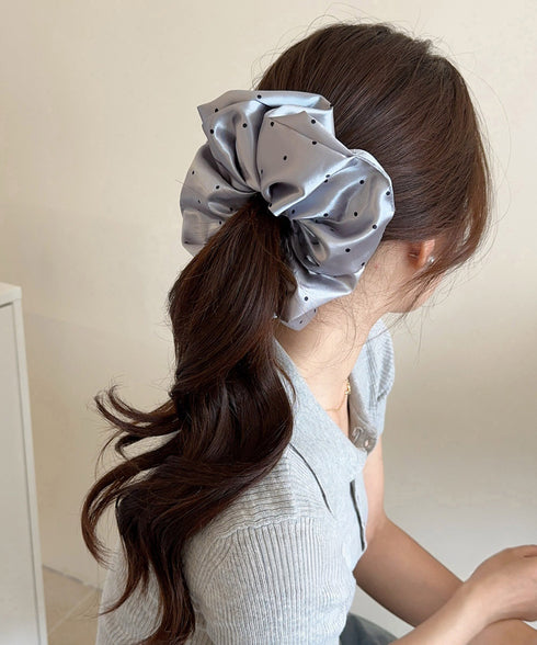 ビッグドットシュシュ ボリュームヘアゴム レディース ヘアアクセサリー おしゃれ髪飾り 女子会 パーティー ヘアアレンジ 髪留め 可愛い オルチャン 簡単まとめ髪 617XW-013