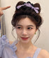ヘアクリップ リボンバンスクリップ韓国風 レディース ビッグリボンヘアアクセサリー フェミニン 大人可愛い 髪飾り 軽量 ヘアアレンジ簡単 まとめ髪上品 結婚式 617XW-014