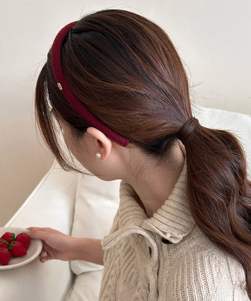 スリムカチューシャ シンプル 大人可愛い レディース ヘアバンド 韓国風 ヘアアクセサリー 無地 ワンポイント 抜け感ヘアスタイル 5色 ヘアアレンジアイテム 617XW-015