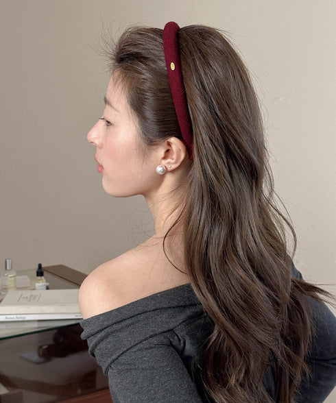 スリムカチューシャ シンプル 大人可愛い レディース ヘアバンド 韓国風 ヘアアクセサリー 無地 ワンポイント 抜け感ヘアスタイル 5色 ヘアアレンジアイテム 617XW-015