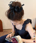 リボンシュシュ 透け感ヘアゴムレディース レディース ヘアアレンジ 髪飾り リボン お団子 フェミニン オルチャン 大人 可愛い おしゃれ雑貨 結婚式 パーティー 617XW-017
