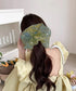 ボリュームシュシュオーガンジーヘアアクセ パールシュシュ きれいめ上品 大ぶりシアーシュシュ大きめ 透け感シアー髪飾り 大人可愛いヘアアクセサリー 韓国風 髪留め 617XW-024