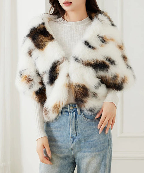 ファーケープ ファーショール 防寒肩掛け エコファーボレロケープ韓国風 ボリュームファーポンチョレディース きれいめドレスケープ 暖かい 結婚式ストールパーティー 6MEIZIMENG-001