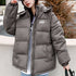 エコダウンジャケットフード付き ブルゾン レディース おしゃれ ロゴ フェイクダウンコート 冬アウター 防寒防風 中綿コート あったかい ジャンパー 韓国 キルト 6XINANYT-017
