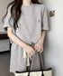 ワンポイントロゴTシャツセットアップ夏服 ゆったり半袖トップス ショートパンツ上下セット リラックスルームウェア カジュアル ワンマイルウェア 韓国風 大人可愛い 6YYG-009