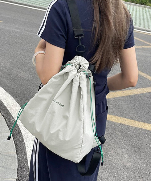 ナップサック 巾着リュック ボディバッグ バックパック大容量A4 ユニセックス ジムバッグ 痛くない 軽量リュックサック アウトドア背負いバッグ 通勤通学鞄韓国風 6ZMIN-008
