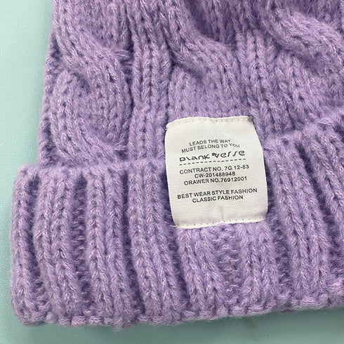 ケーブル編み ニット帽子 レディース秋冬 くさり編み ニットキャップ カラー豊富 ロゴ付きぼうし カジュアル 韓国ファッショ小物 あったか ニットぼうし 全12色 6AIDAI-001