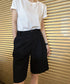 タックショートパンツ ハイウエスト 美脚 5分丈 ショートパンツ レディース Aラインパンツ 着やせ半ズボン ゆったり体型カバー脚長ショーパン 20代30代40代 6CXINI-011