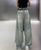 バギーデニムパンツ レディース レトロ風 ウォッシュデニムワイドパンツ 着やせ おしゃれ ヴィンテージルーズジーパン カジュアルバギージーンズ ヒップホップパンツ 6DAKUANG-006