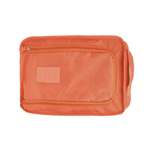 シューズポーチ 持ち運び トラベルグッズ 持ち手付き くつ入れ シンプル 携帯用便利ケース 大容量 旅行用シューズケース ファスナー式開閉 小物入れ コンパクト 6DHX-001