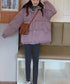 エコダウンジャケット フード付き韓国冬服 暖かいフェイクダウンコート 中綿入りジャケット レディース 軽量 防寒防風保温 ダウンブルゾン カジュアルジャケット厚手 6DRUI-001