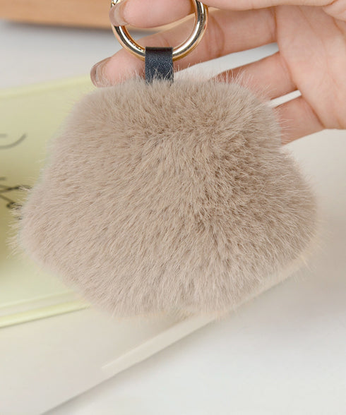 足跡キーホルダー もこもこファーチャーム ふわふわバッグチャーム リング付き 猫の肉球キーリング キーチェーン可愛いバッグ飾り 鞄アクセサリーお洒落ミニチャーム 6ERHANG-001