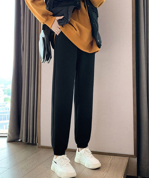 スウエットパンツ レディース スウエットパンツ レディース ウエストゴム 無地 ロングパンツ サルエルパンツ カジュアル ヨガウェアパンツ 韓国 6FEIZHE-001