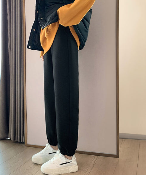 スウエットパンツ レディース スウエットパンツ レディース ウエストゴム 無地 ロングパンツ サルエルパンツ カジュアル ヨガウェアパンツ 韓国 6FEIZHE-001