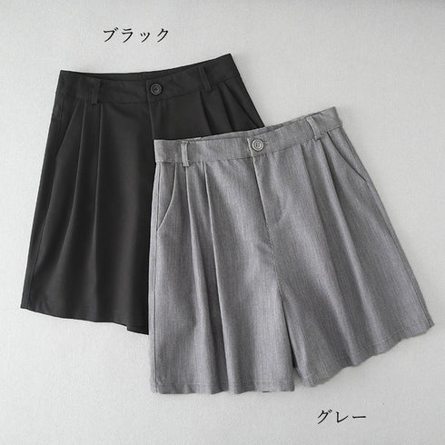 スラックス ワイドパンツ ストレート スラックス ワイドパンツ ストレート ショパン ハイウェスト 短パン 通勤 オフィス 6FEIZHE-003