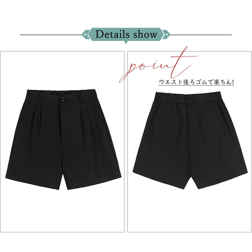スラックス ワイドパンツ ストレート スラックス ワイドパンツ ストレート ショパン ハイウェスト 短パン 通勤 オフィス 6FEIZHE-003