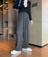 ワイドパンツ タック入り レディース ハイウエスト ストレートパンツ おしゃれ 美脚 セミワイドパンツ 脚長パンツ 春秋夏 カジュアル ロングパンツ 着やせ 6FEIZHE-005