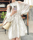 オフショルダー ティアードミニワンピース レディース 花柄 フリルワンピース フェミニン ゆったり チュニックワンピース きれいめ 可愛い夏服 フレアワンピデート 6GUJI-001