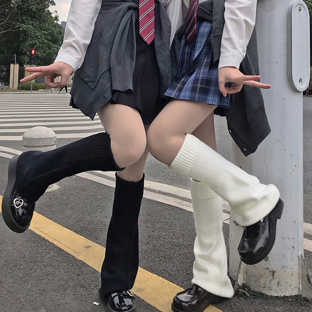 ブーツカットニットレッグウォーマーロング