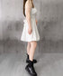 バルーンキャミワンピース韓国風ミニワンピ バックリボンワンピース レディース フェミニン シャーリングワンピース 大人可愛い Aライン ガーリーワンピ お呼ばれ 6HPFS-002