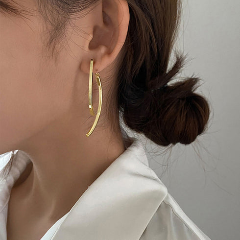 クロスライン ピアス レディース クロスライン ピアス レディース 揺れる おしゃれ アクセサリー ゴールド 耳飾り 韓国風シンプル ピアス 結婚式 6JFENG-001