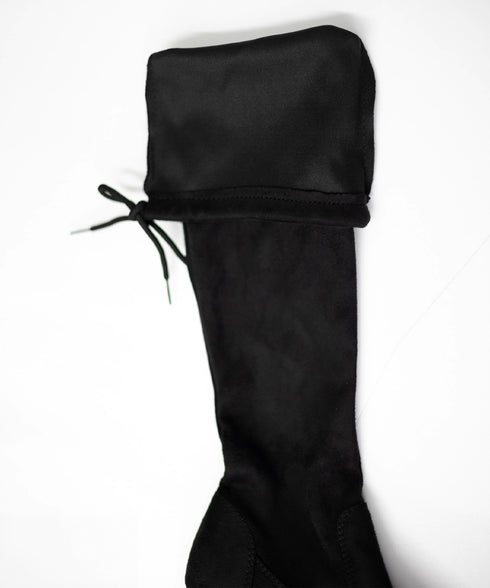 ニーハイブーツ レディース ロングブーツ スエード調 ストレッチ 膝上ブーツ 歩きやすい チャンキーヒール秋冬靴 美脚脚長ブーツ 裏起毛防寒あったかブーツ 細見せ 6JLONG-004