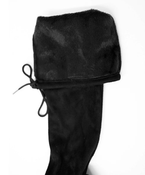 ニーハイブーツ レディース ロングブーツ スエード調 ストレッチ 膝上ブーツ 歩きやすい チャンキーヒール秋冬靴 美脚脚長ブーツ 裏起毛防寒あったかブーツ 細見せ 6JLONG-004