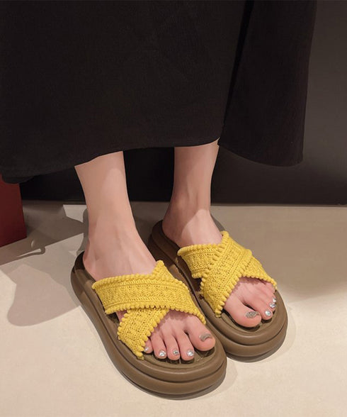 厚底サンダル レディース クロスサンダル 歩きやすい フラットシューズ おしゃれスリッパ リゾートサンダル 旅行 軽量シューズ疲れないサンダル 素足痛くない韓国風 6JLONG-008