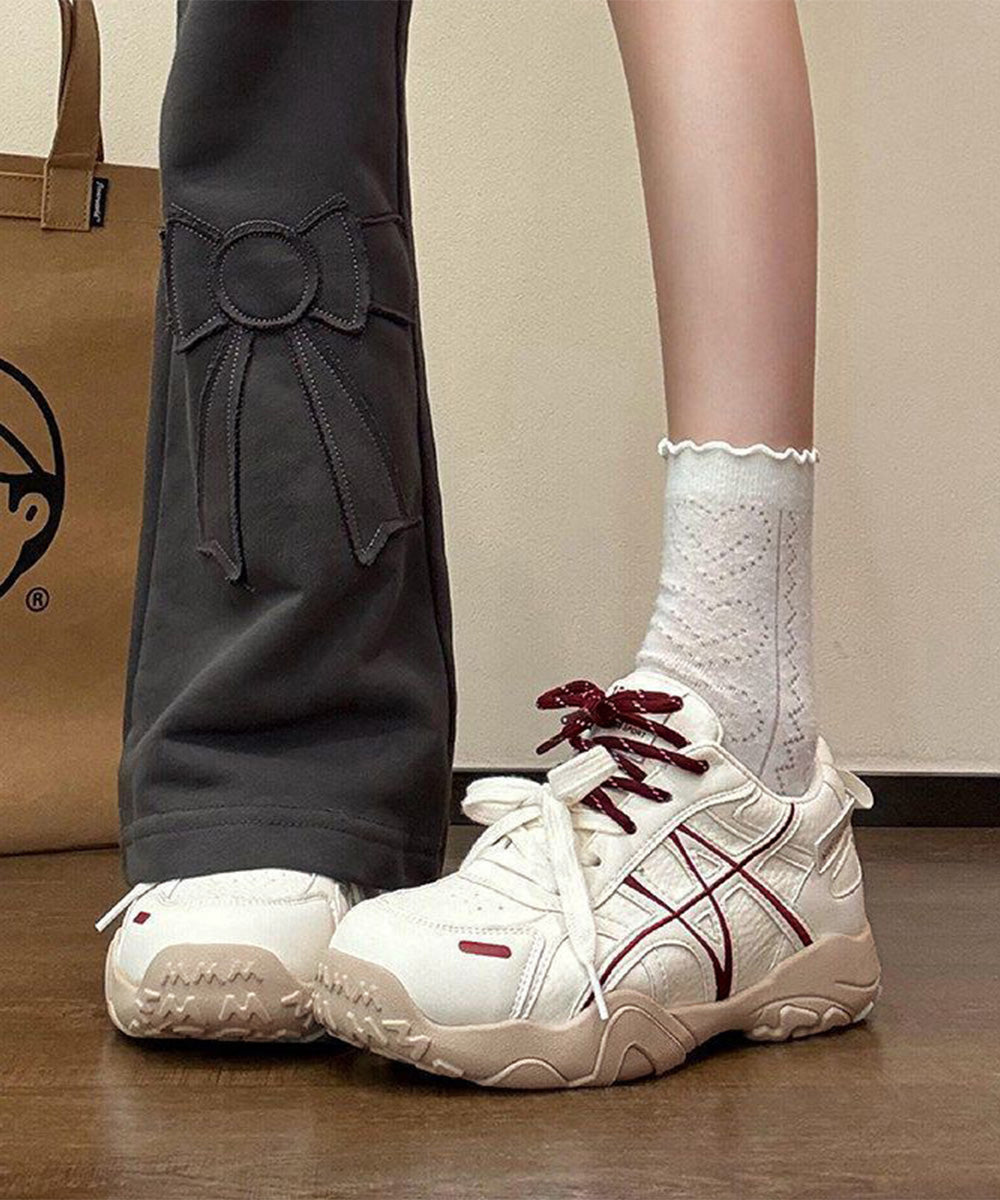 盛れる厚底スニーカーレディース美脚脚長靴 詳細画像13