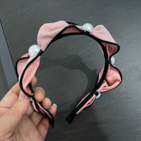 カチューシャ ヘアアクセサリー 韓国風 おしゃれ ヘアアレンジ フェイクパール 髪留め シンプル 痛くない 髪飾り ワイド 大人かわいい プチプラ 6KANYX-002