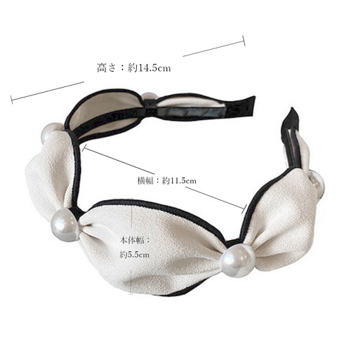 カチューシャ ヘアアクセサリー 韓国風 おしゃれ ヘアアレンジ フェイクパール 髪留め シンプル 痛くない 髪飾り ワイド 大人かわいい プチプラ 6KANYX-002