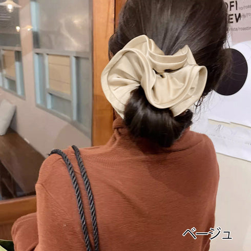 シュシュ大きめ 大人 ボリュームヘアゴム まとめ髪 ヘアアレンジ グッズ 上品ヘアアクセサリー 髪飾り ハーフアップ ポニーテール ヘアゴム 韓国髪留め おしゃれ 6KANYX-003