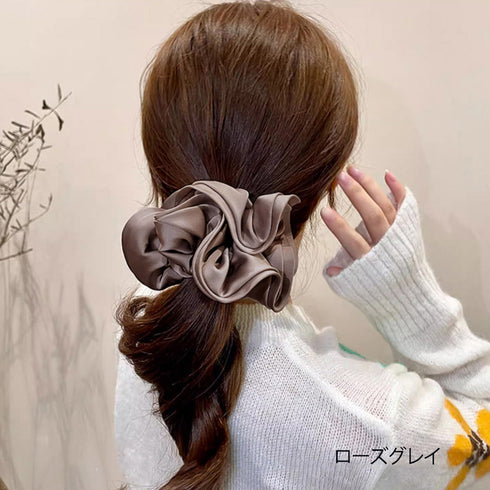 シュシュ大きめ 大人 ボリュームヘアゴム まとめ髪 ヘアアレンジ グッズ 上品ヘアアクセサリー 髪飾り ハーフアップ ポニーテール ヘアゴム 韓国髪留め おしゃれ 6KANYX-003