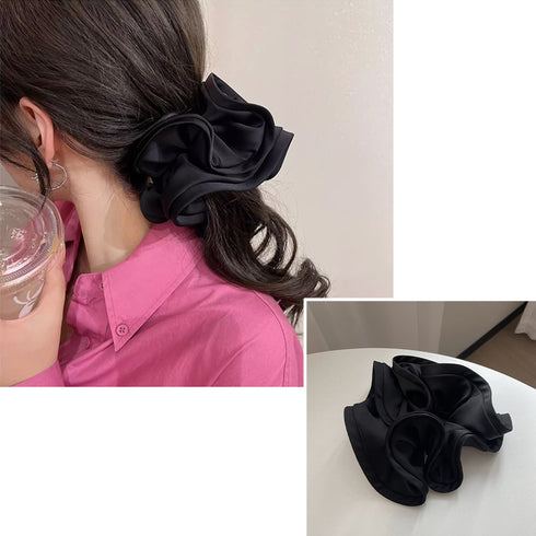 シュシュ大きめ 大人 ボリュームヘアゴム まとめ髪 ヘアアレンジ グッズ 上品ヘアアクセサリー 髪飾り ハーフアップ ポニーテール ヘアゴム 韓国髪留め おしゃれ 6KANYX-003