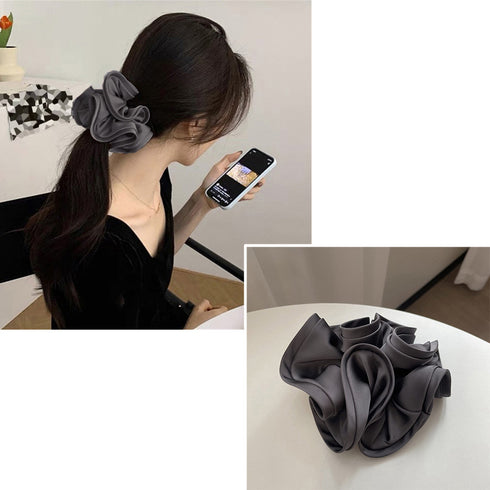 シュシュ大きめ 大人 ボリュームヘアゴム まとめ髪 ヘアアレンジ グッズ 上品ヘアアクセサリー 髪飾り ハーフアップ ポニーテール ヘアゴム 韓国髪留め おしゃれ 6KANYX-003
