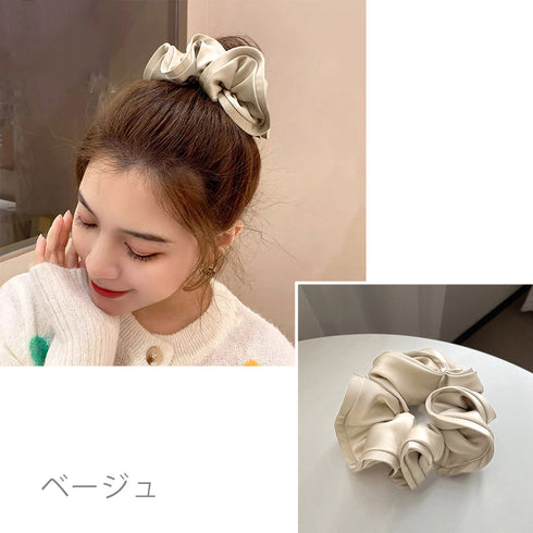 シュシュ大きめ 大人 ボリュームヘアゴム まとめ髪 ヘアアレンジ グッズ 上品ヘアアクセサリー 髪飾り ハーフアップ ポニーテール ヘアゴム 韓国髪留め おしゃれ 6KANYX-003