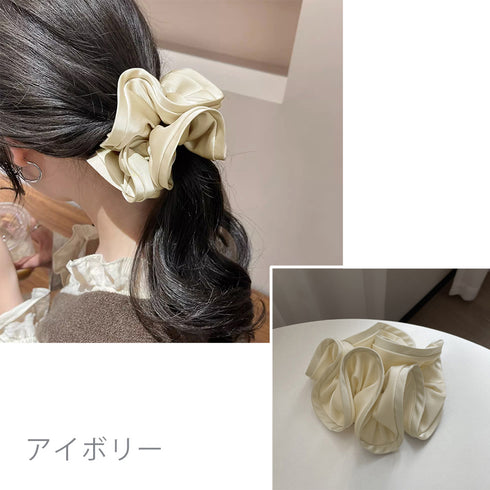 シュシュ大きめ 大人 ボリュームヘアゴム まとめ髪 ヘアアレンジ グッズ 上品ヘアアクセサリー 髪飾り ハーフアップ ポニーテール ヘアゴム 韓国髪留め おしゃれ 6KANYX-003